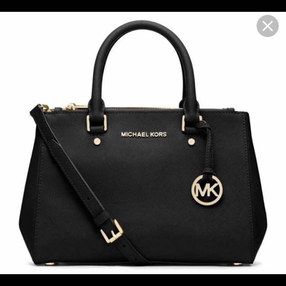 Michael Kors Handbag: Navy Leather Satchel
